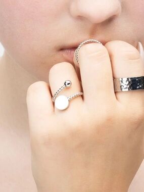 18K Gold PVD Stainless Steel Adjustable Ring